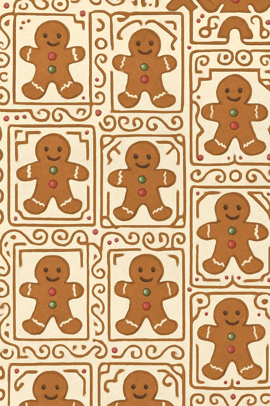Gingerbread Tile Mosaic personalized over-the-knee socks