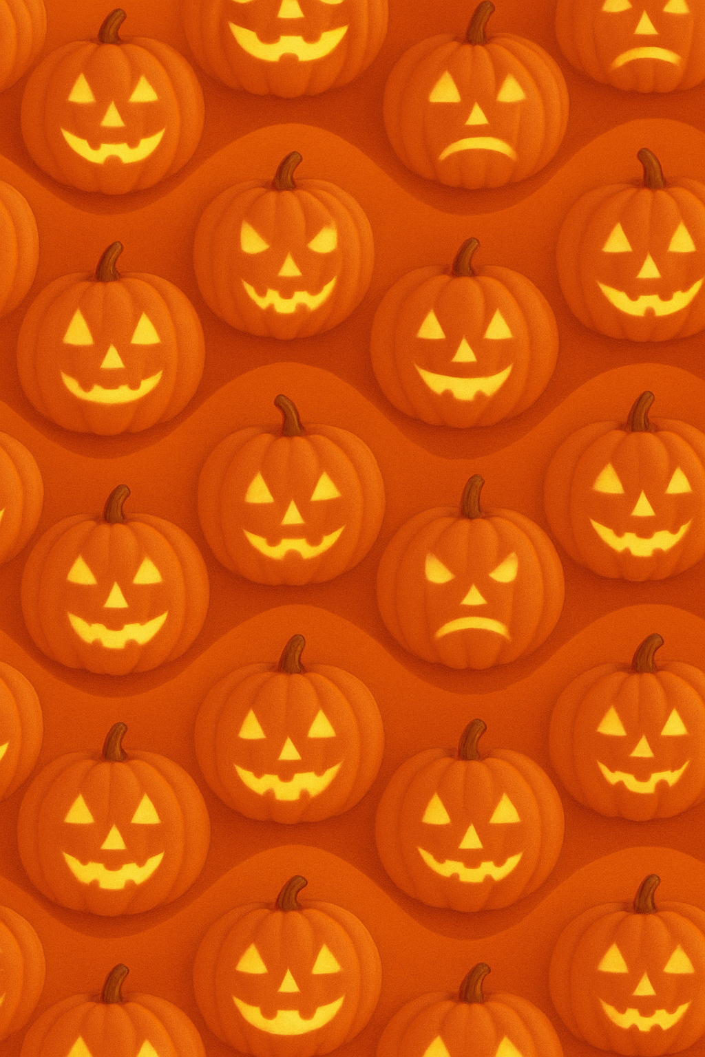 Jack O Lantern Wave Repeat On Orange Background premium cozy over-the-knee socks