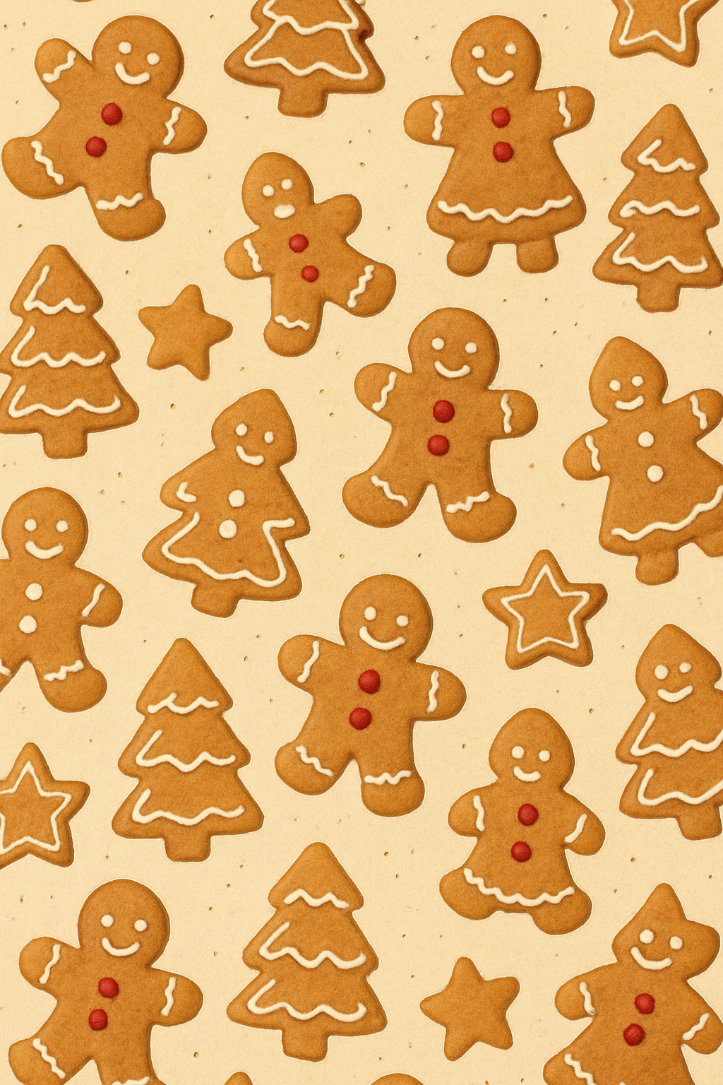 Gingerbread Men Scatter On Beige Background comfortable cotton over-the-knee socks