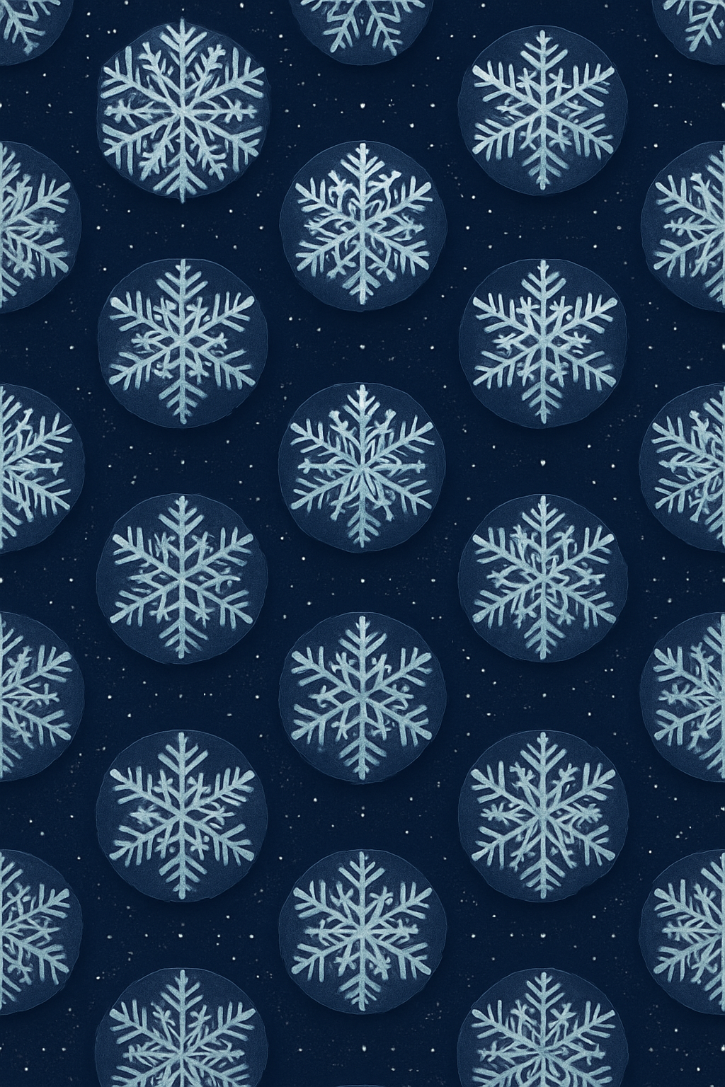 Snowflake Radial Medallions On Navy Background premium cozy over-the-knee socks