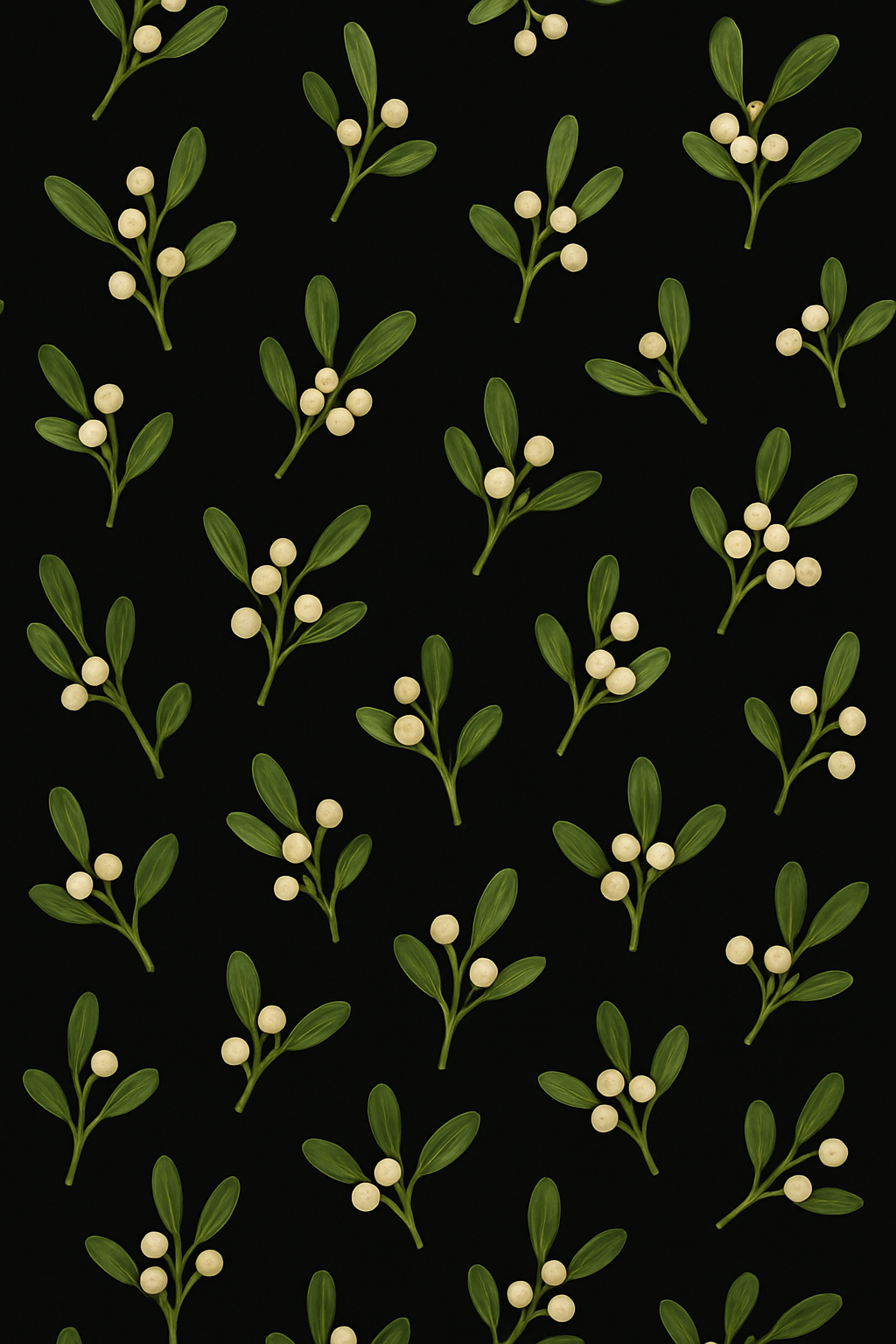 Mistletoe Scatter On Black Background comfortable cotton over-the-knee socks