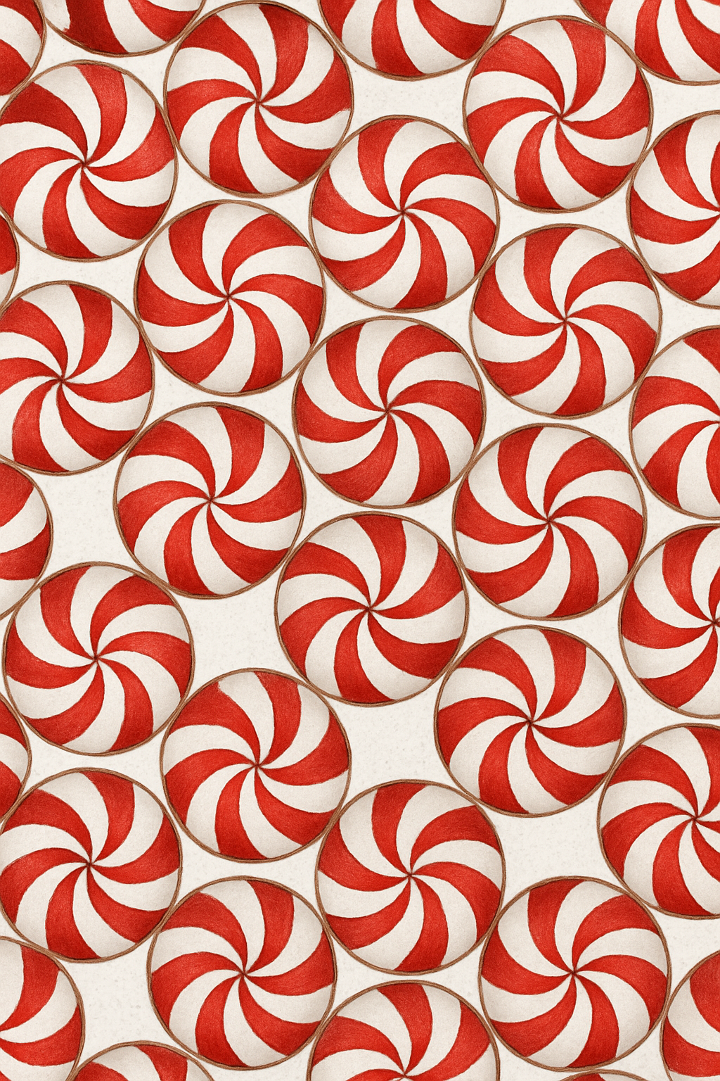 Peppermint Spiral Tessellation On White Background designer print over-the-knee socks