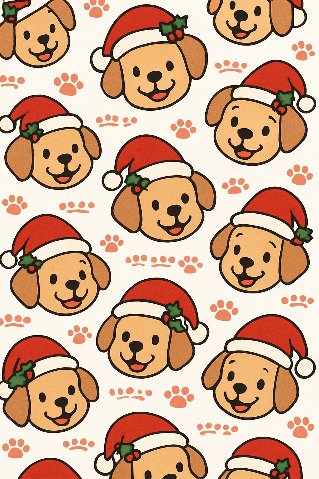 Santa Paws Scatter soft everyday over-the-knee socks