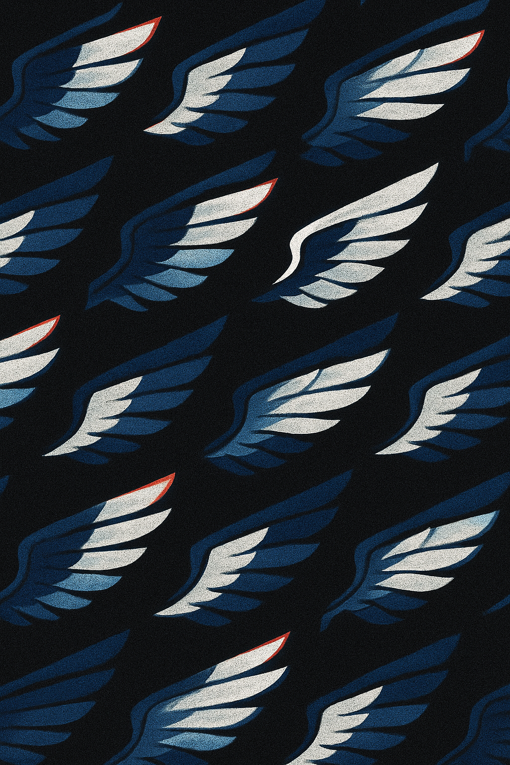 Diagonal Wing Stripe Array On Black premium cozy over-the-knee socks