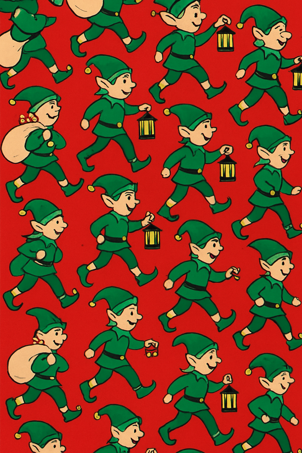 Elf Chevron Parade On Red comfortable cotton over-the-knee socks