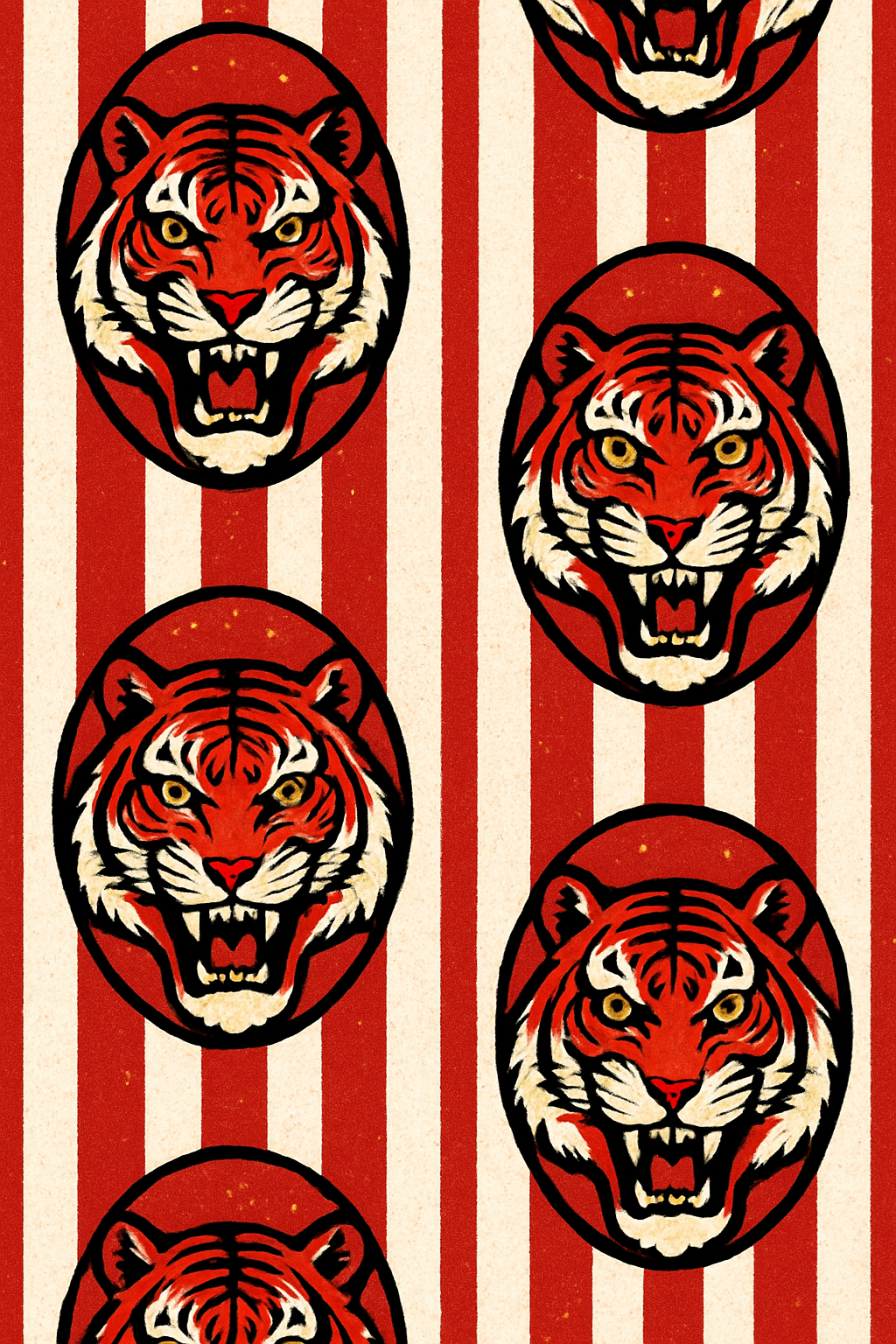 Tiger Candy Stripe trendy patterned over-the-knee socks