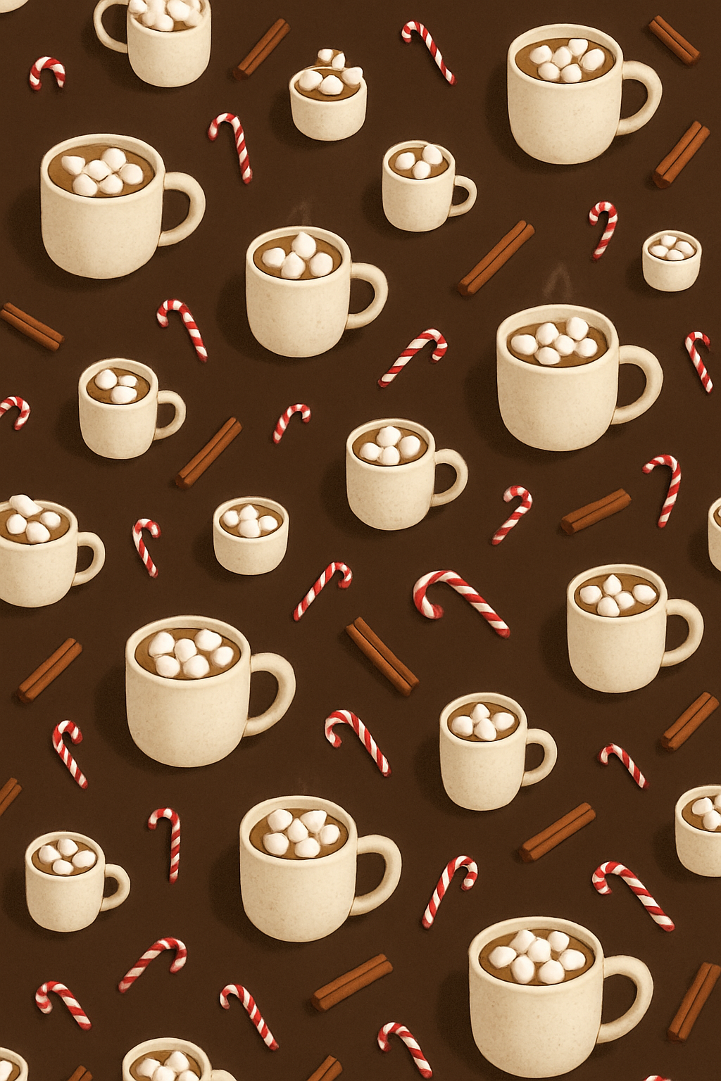 Hot Cocoa Mug Scatter On Chocolate premium cozy over-the-knee socks