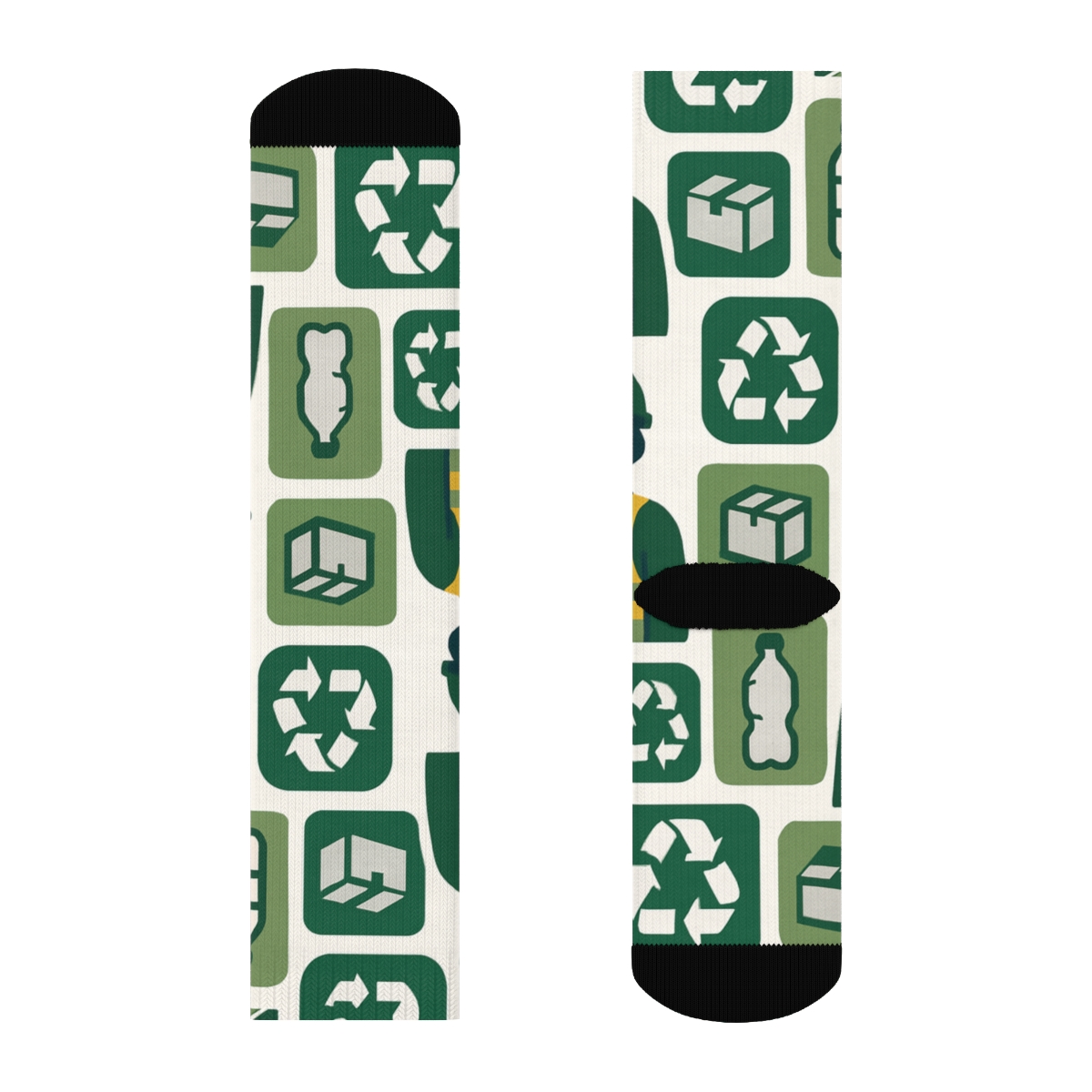 Industrial Collage Rhythm, Recycling Plant Worker personalized crew socks