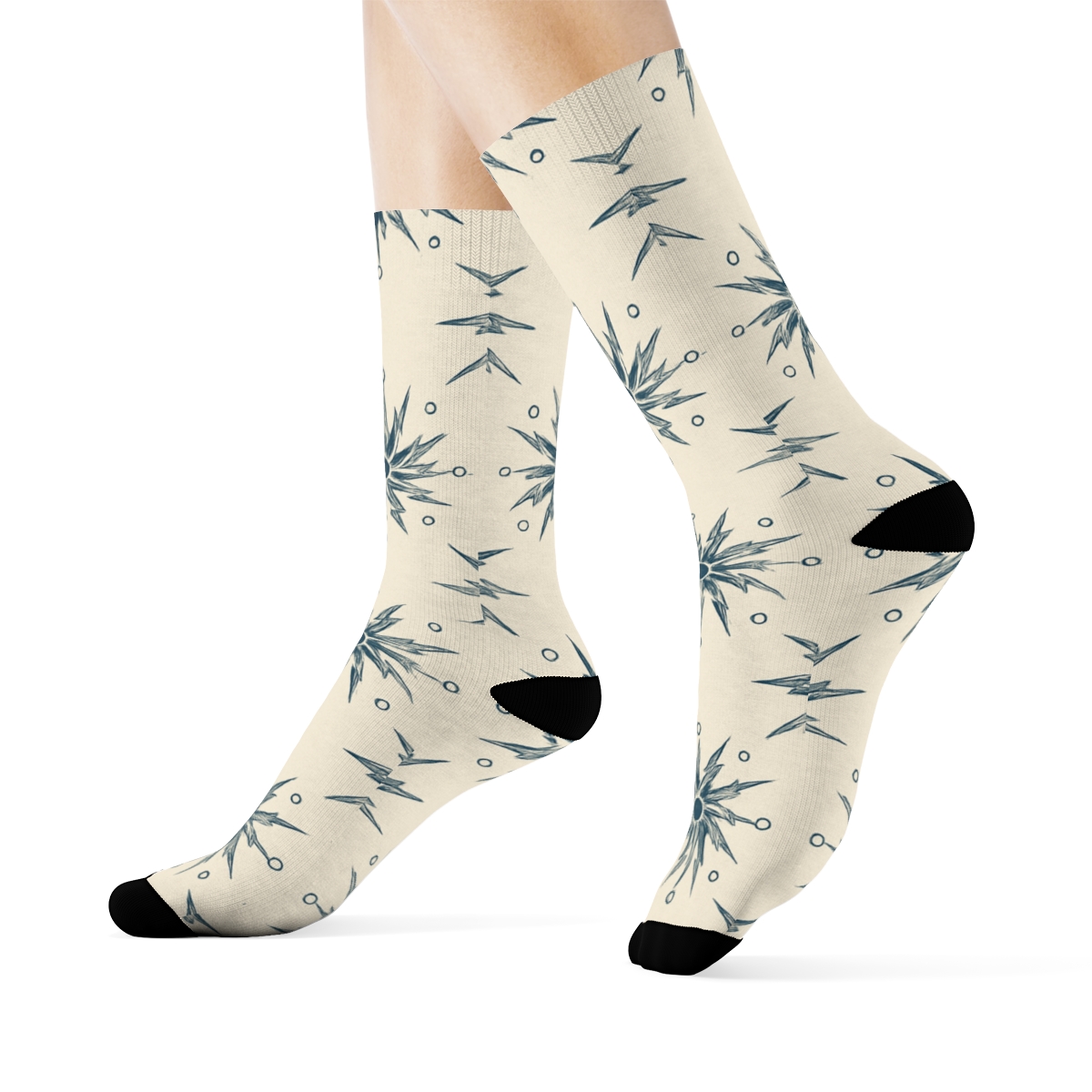 Industrial Lightning Burst Poster Repeat personalized crew socks