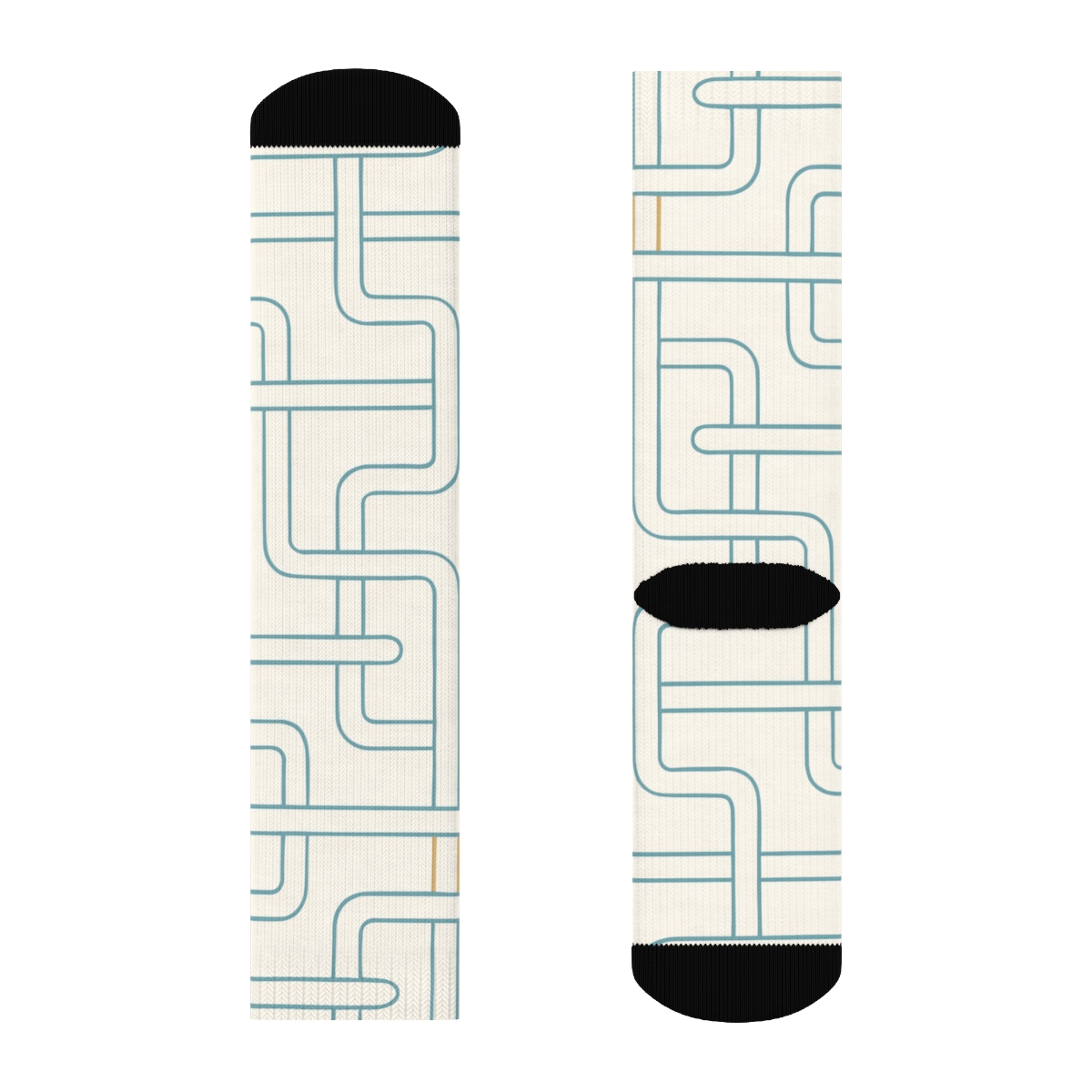 Interlaced Line Loop stylish athletic crew socks