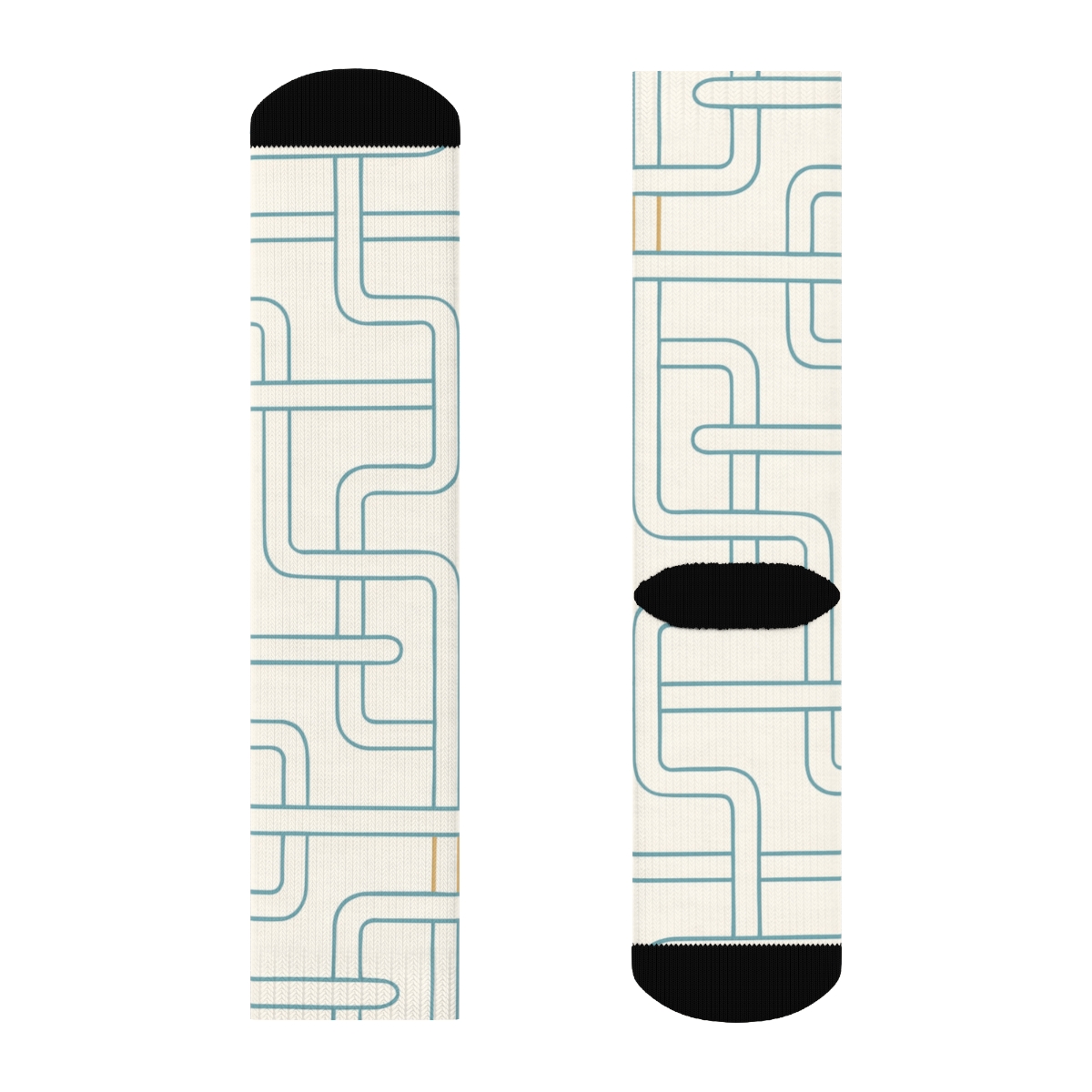 Interlaced Line Loop stylish athletic crew socks