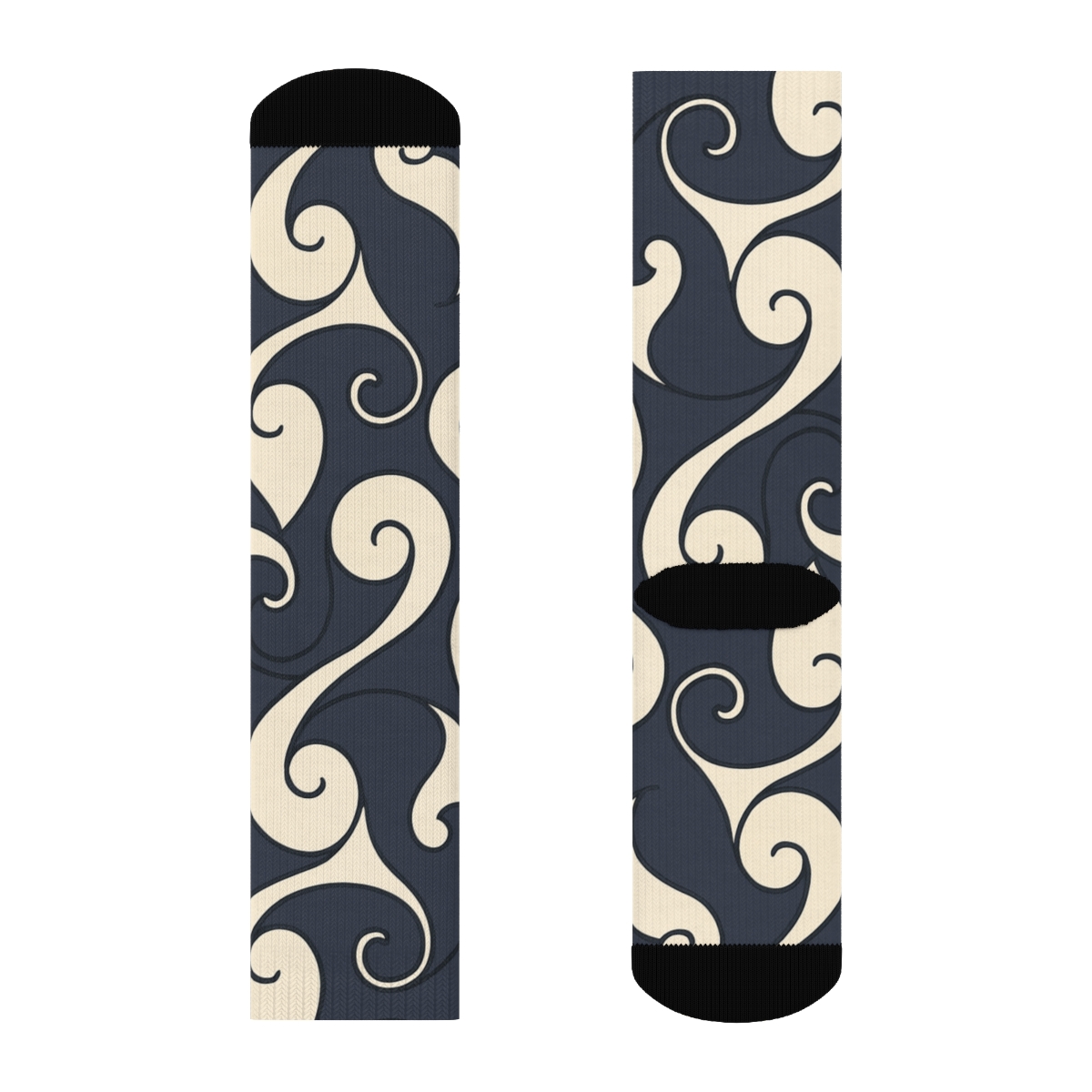 Interlocking Teardrop Tessellation stylish athletic crew socks