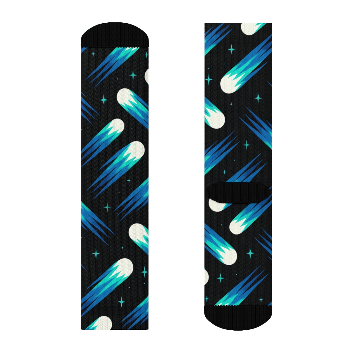 Ion Trail Comet Chevron On Midnight Field comfortable cotton crew socks
