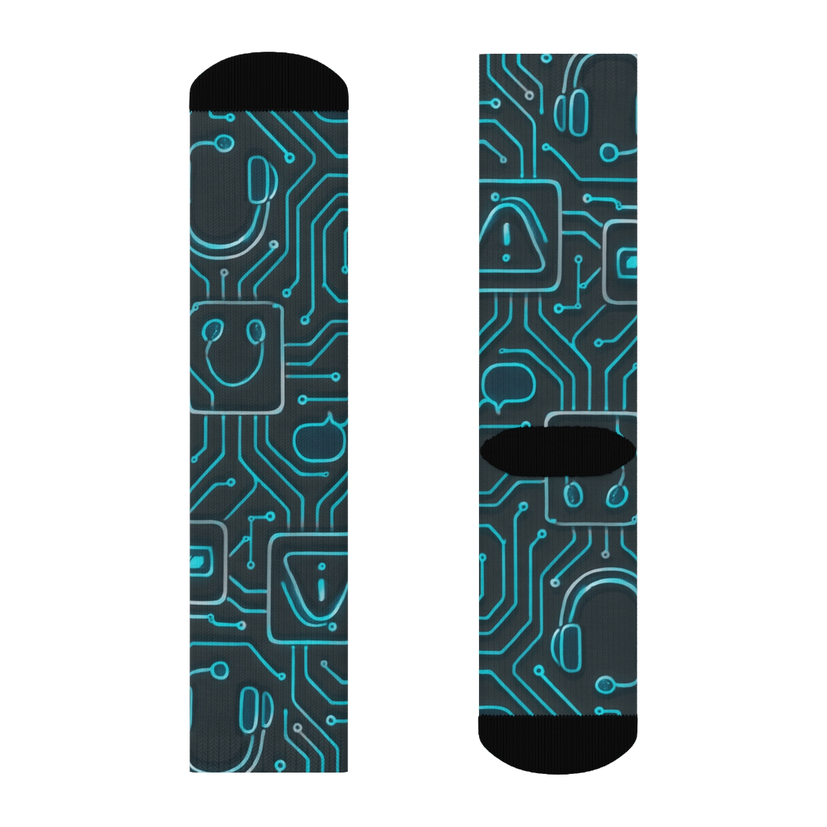 It Support Specialist Circuit Echo Grid unique graphic crew socks