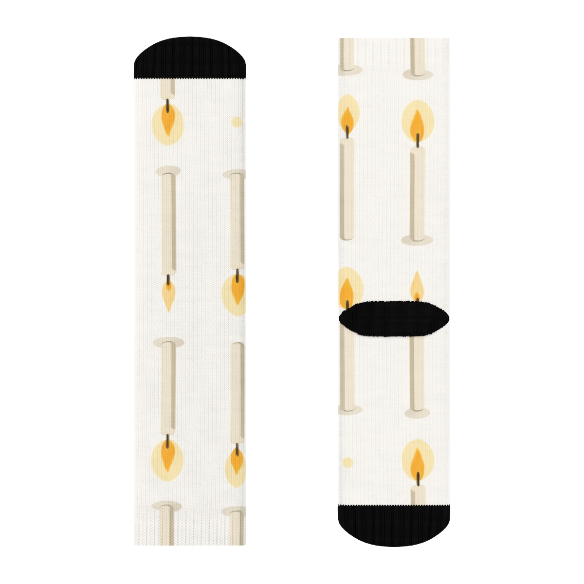 Ivory Wax Taper Grid Candle stylish athletic crew socks