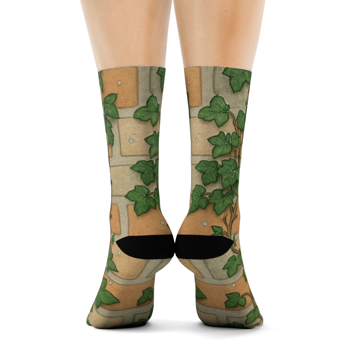 Ivy Brickwork Trellis Tessellation personalized crew socks