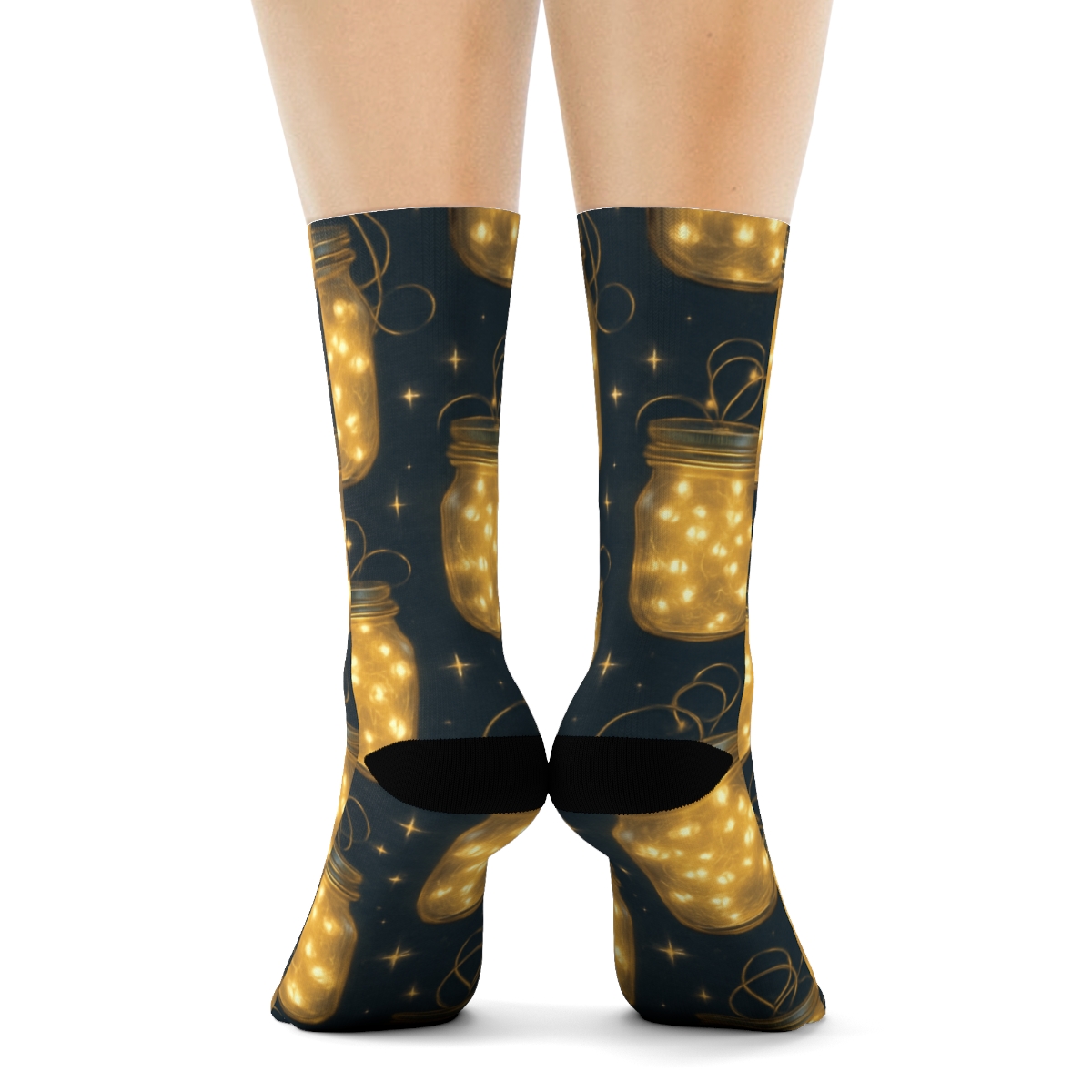 Jar Of Starlit Minis designer printed crew socks