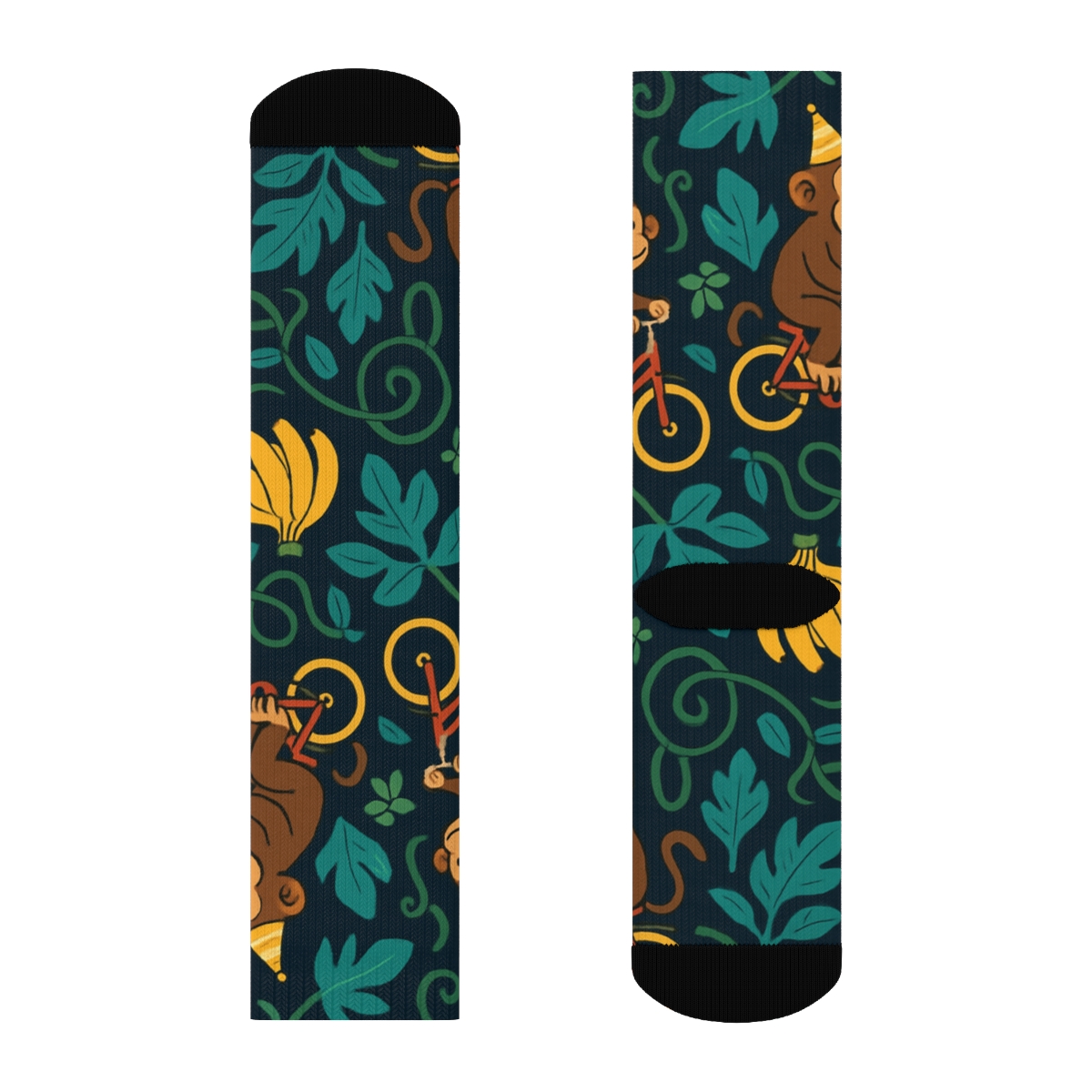 Jungle Party Ape Tile Parade comfortable cotton crew socks