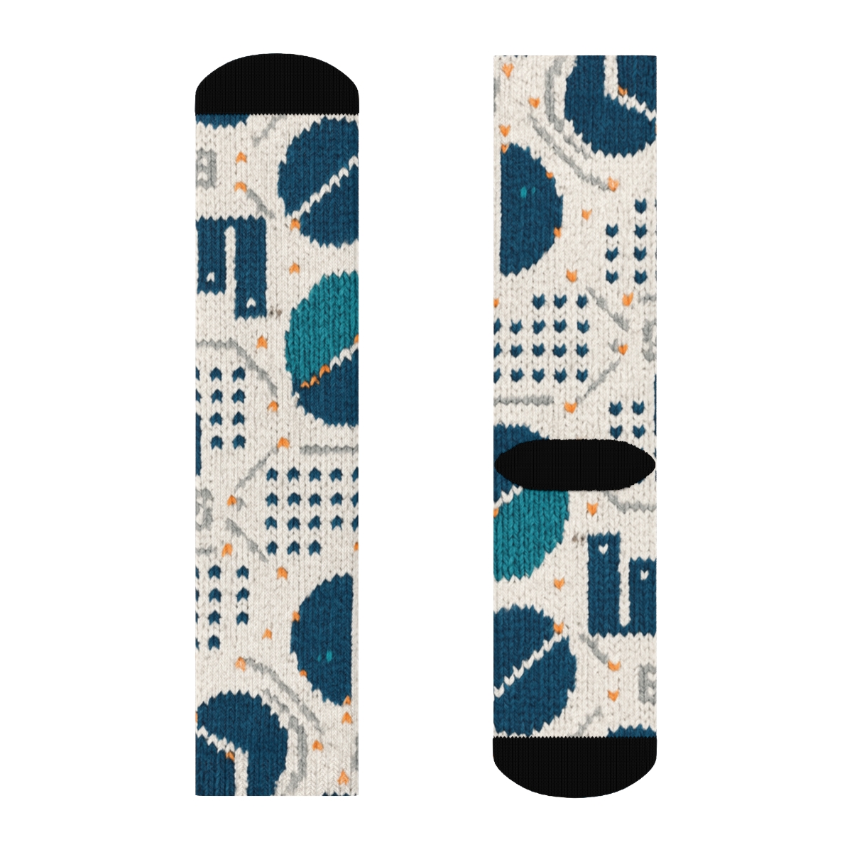 Knit Illusion Data Analyst Chart Lattice personalized crew socks