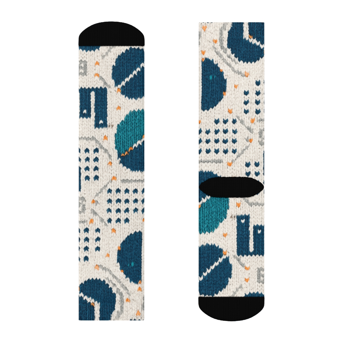 Knit Illusion Data Analyst Chart Lattice personalized crew socks