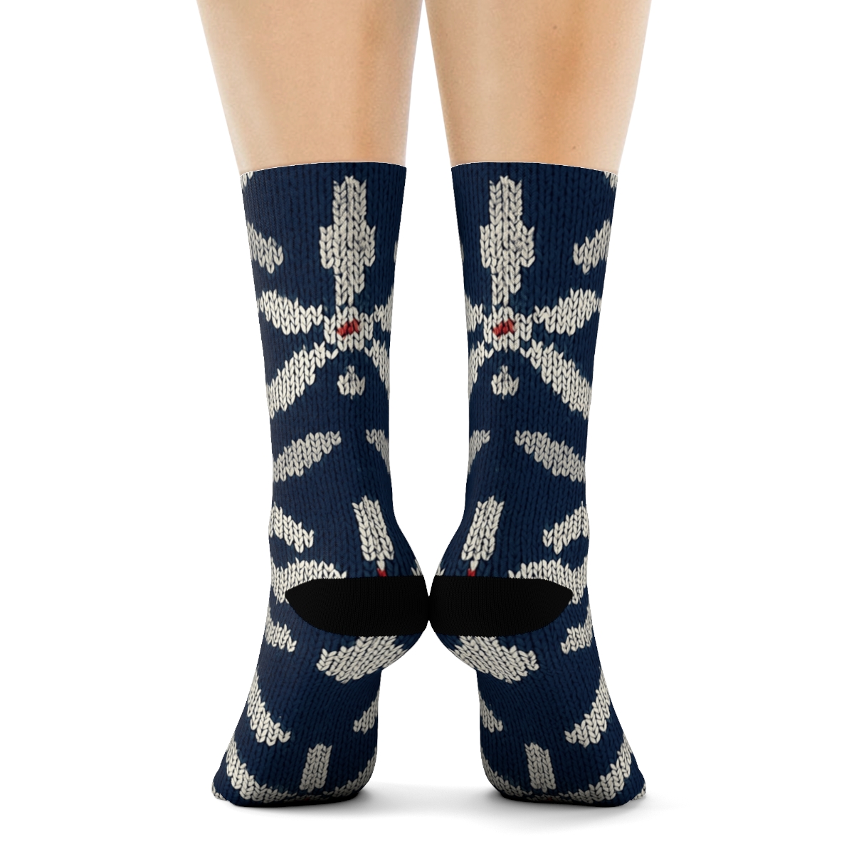 Knitted Airplane Propeller Chevron custom crew socks