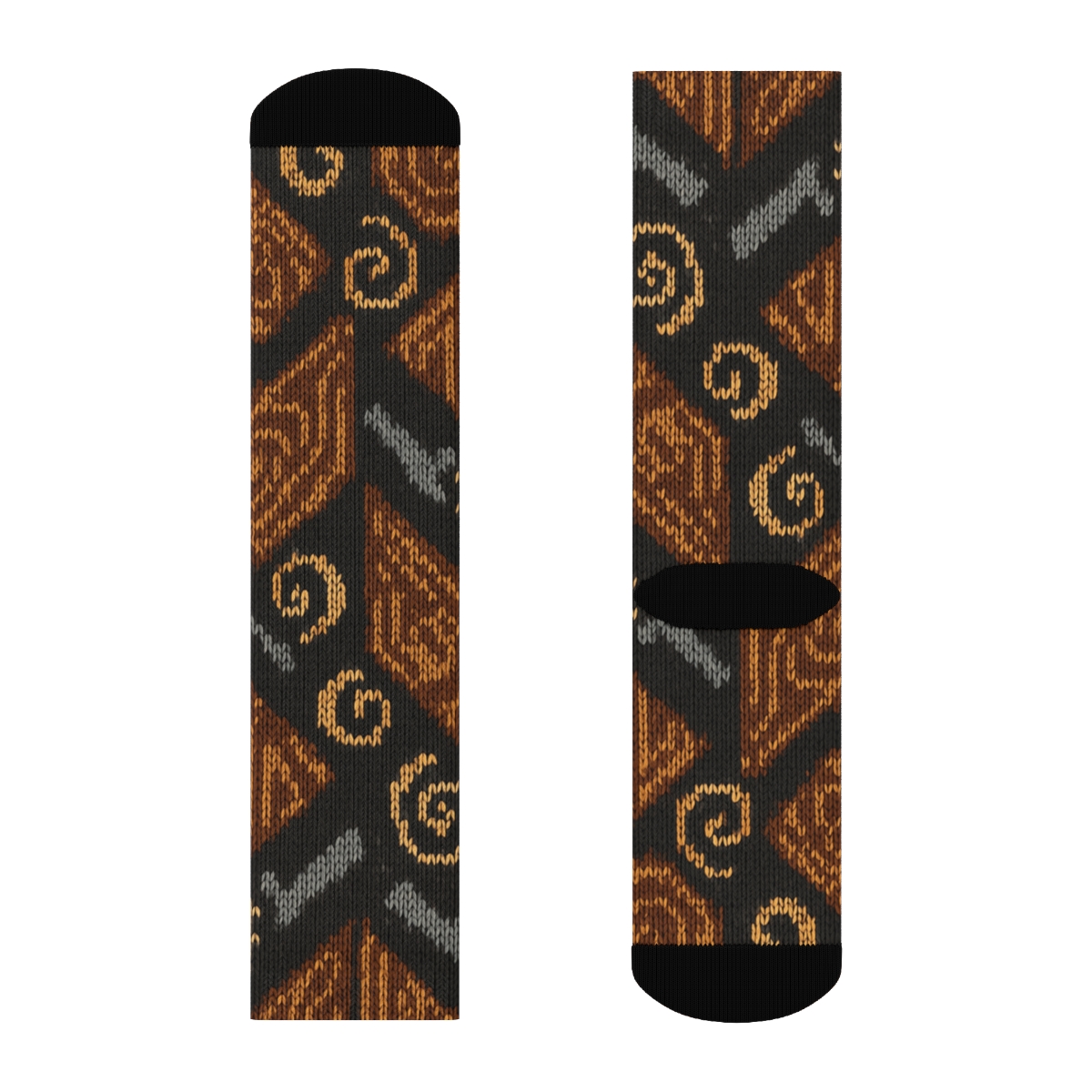 Knitted Carpenter Grain Chevron custom crew socks