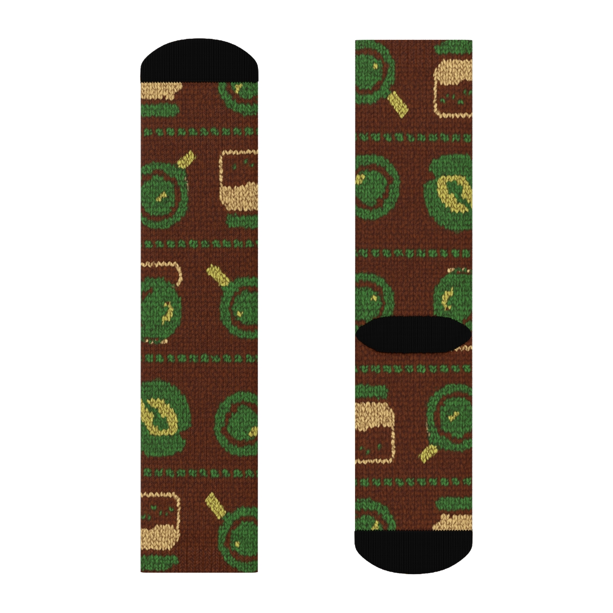 Knitted Field Notes With Environmental Inspector Motifs premium sports crew socks