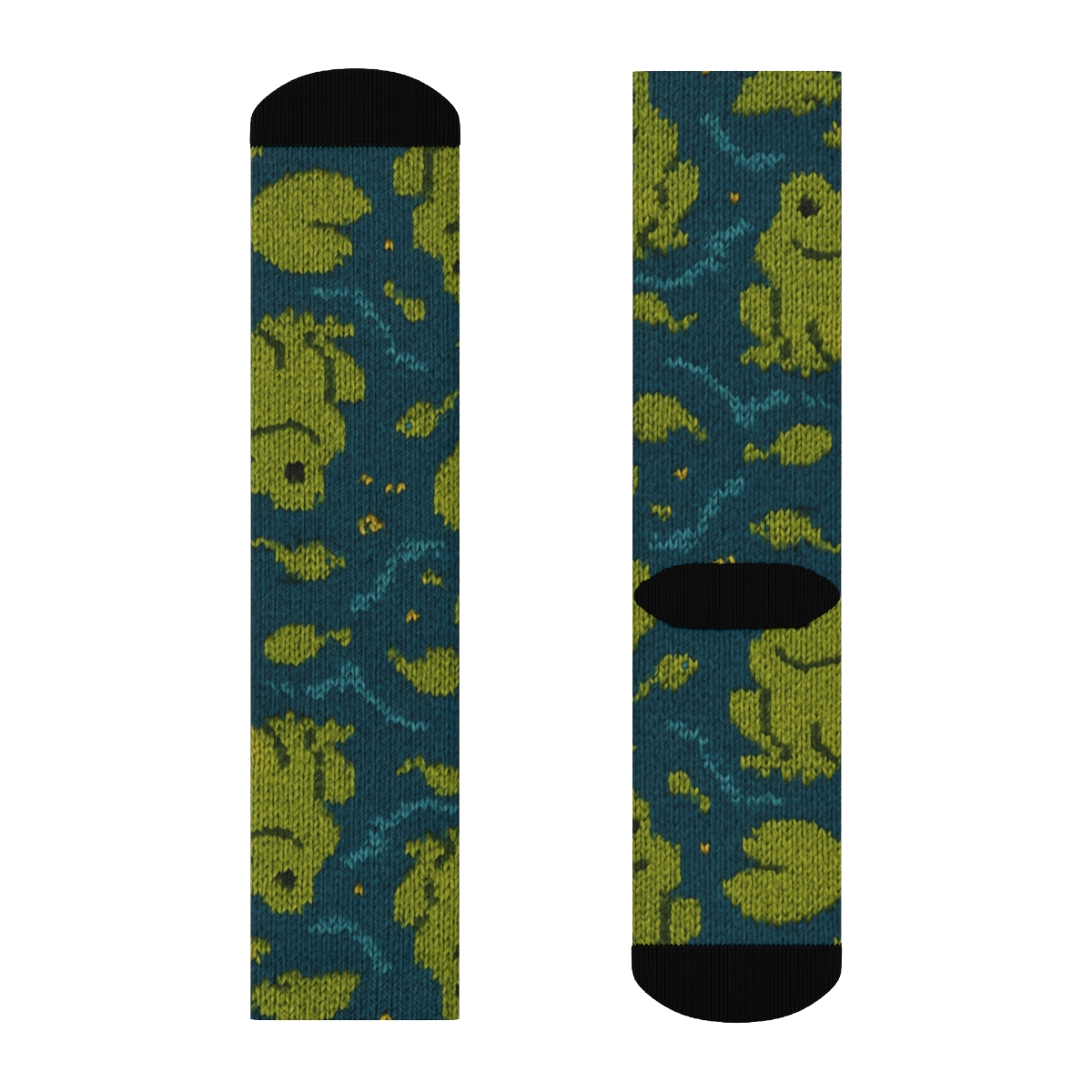 Knitted Frog Pond Tiling personalized crew socksKnitted Frog Pond Tiling Crew Socks - Image 2