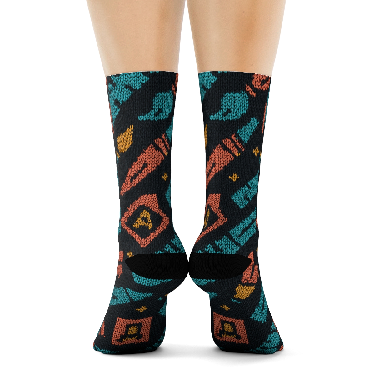 Knitted Graphic Designer Tool Parade comfortable cotton crew socks