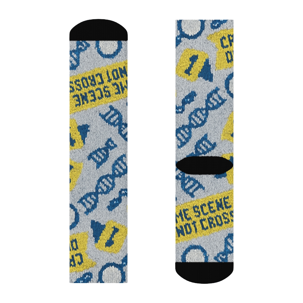 Knitted Illusion Forensic Scientist Evidence Tapestry personalized crew socks