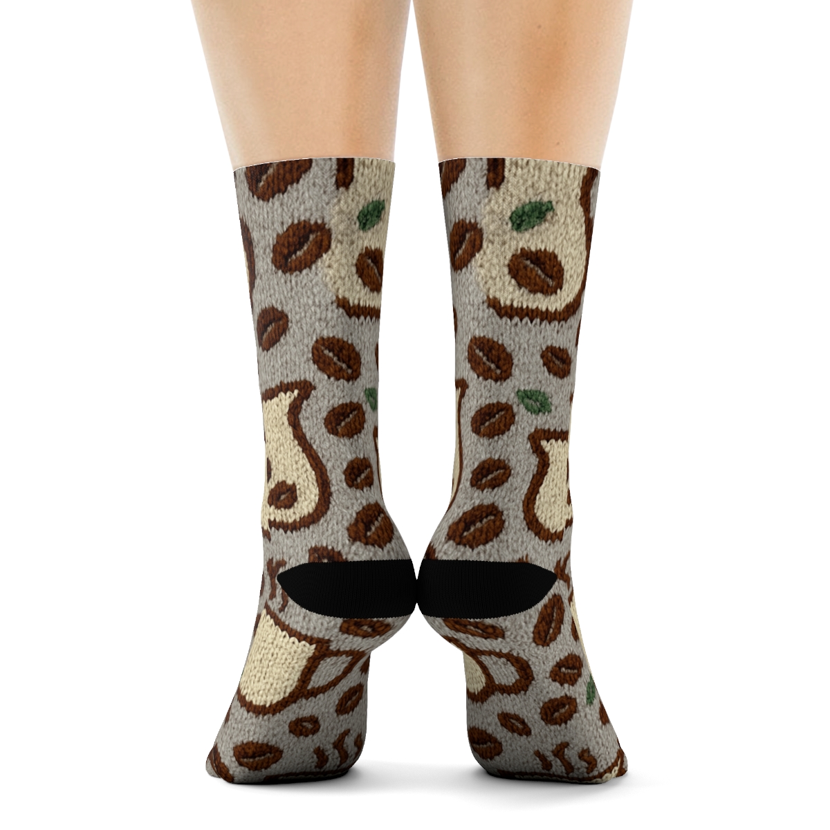 Knitted Illusion Mug Tessellation Barista custom crew socks
