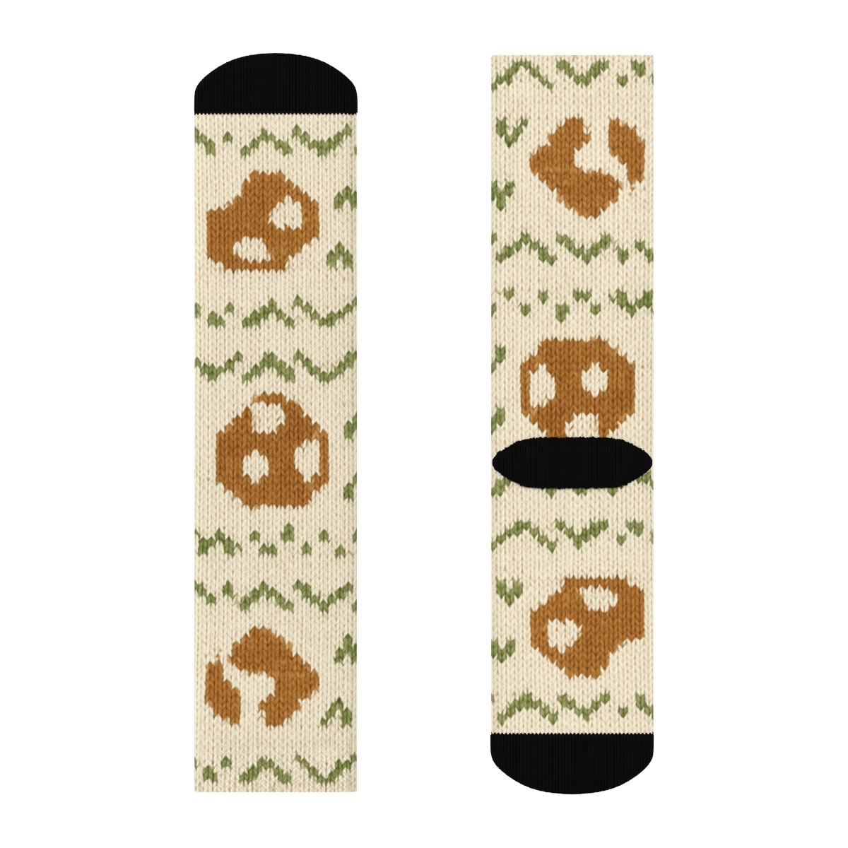Knitted Illusion Pasture Bands, Cow Edition soft everyday crew socks