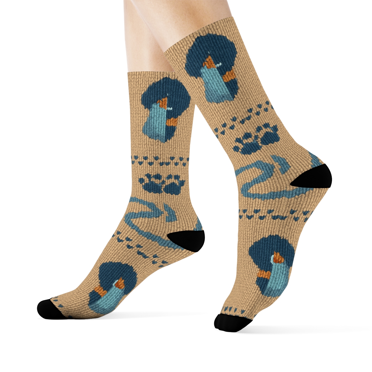 Knitted Illusion Pattern With Animal Control Officer Gear premium sports crew socks