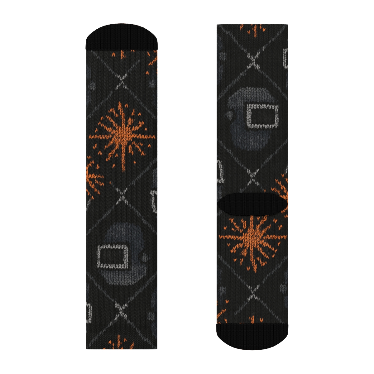 Knitted Illusion Sparks For The Welder premium sports crew socks