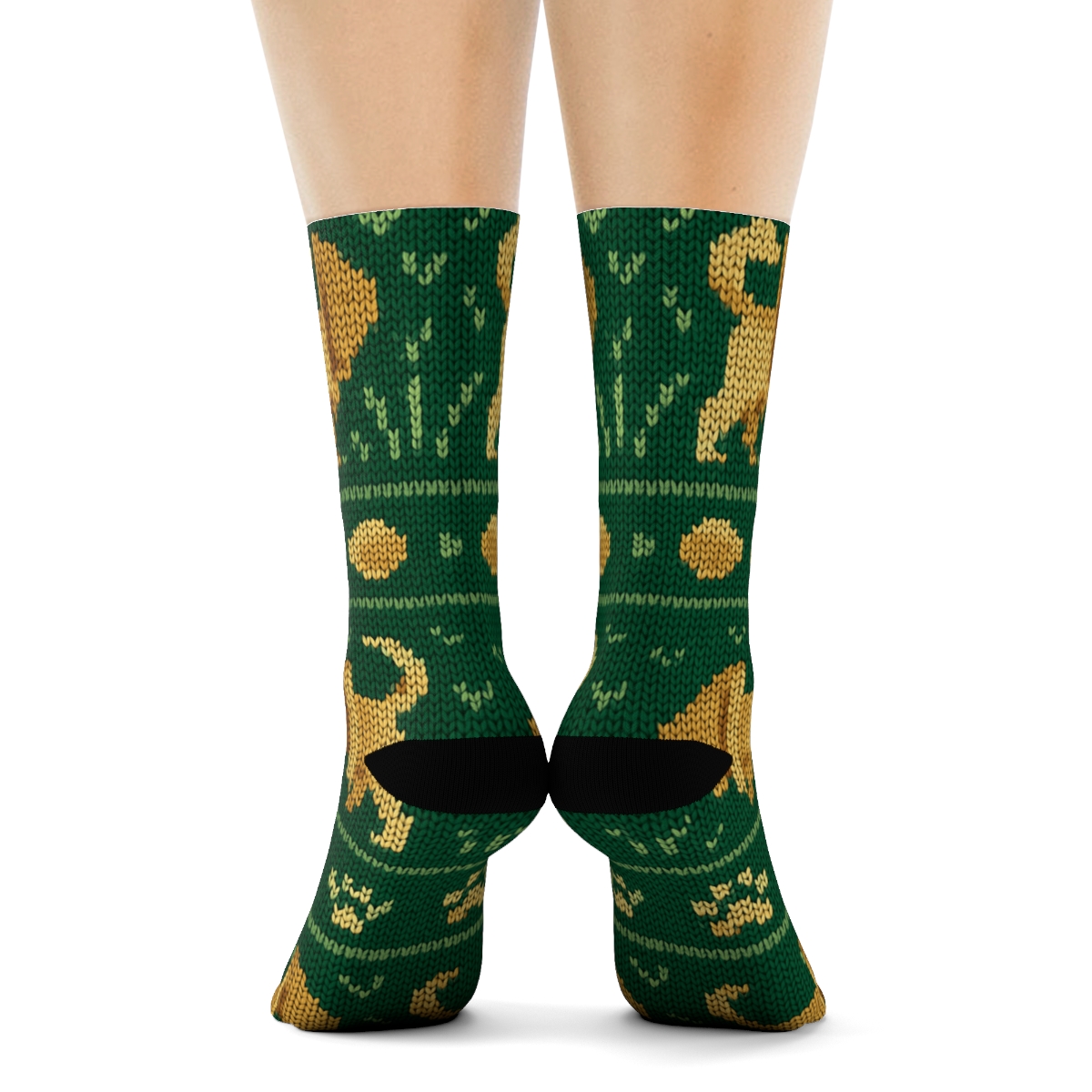 Knitted Park Stripes, Labrador Retriever Edition personalized crew socks