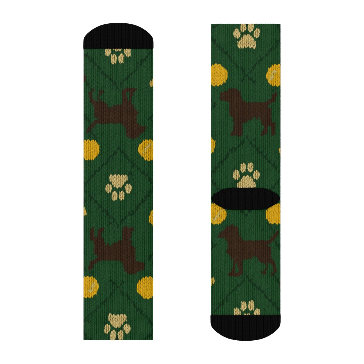 Knitted Park Tiling, Labrador Retriever Edition soft everyday crew socks