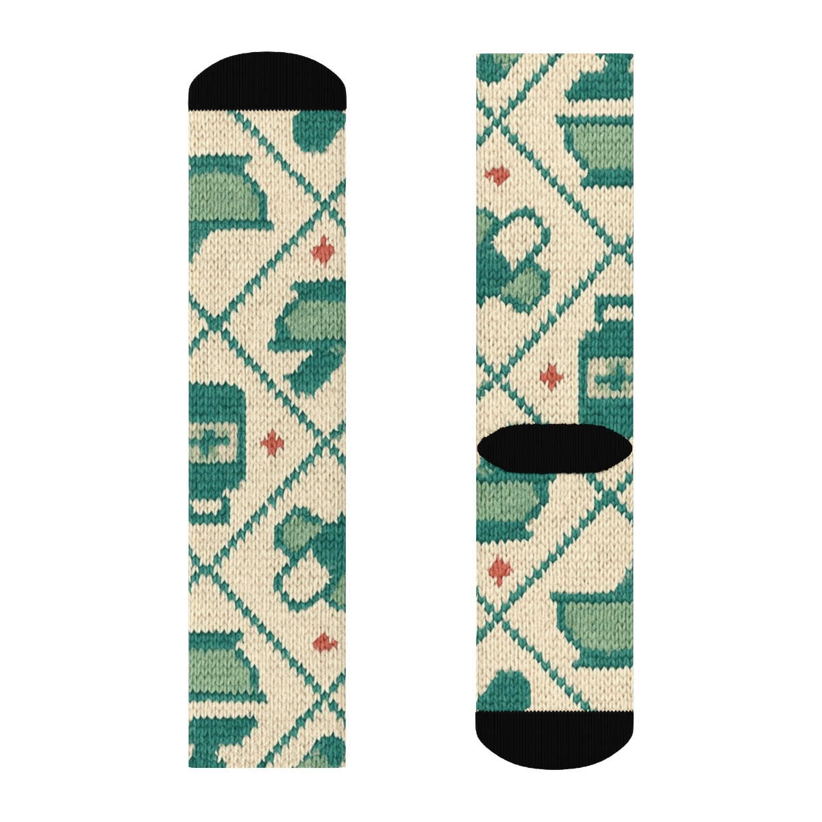 Knitted Pharmacist Capsule Argyle premium sports crew socks