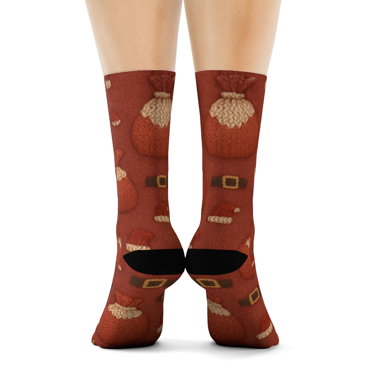 Knitted Santa Sack Scatter custom crew socks