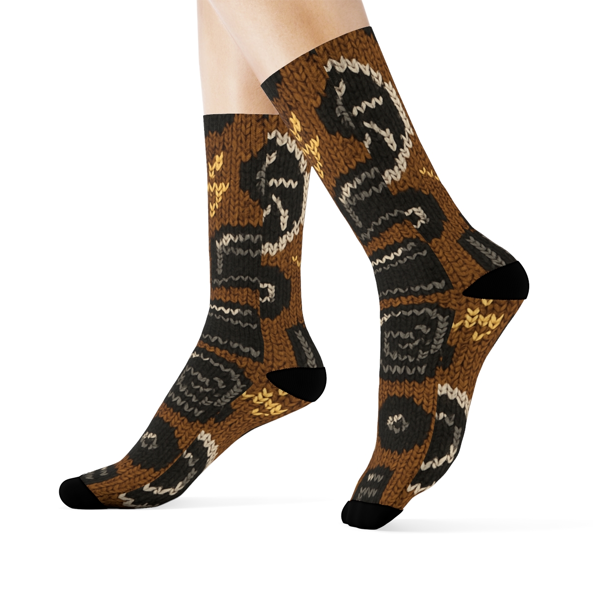 Knitted Shutter Buttons For Photographer Joy personalized crew socks