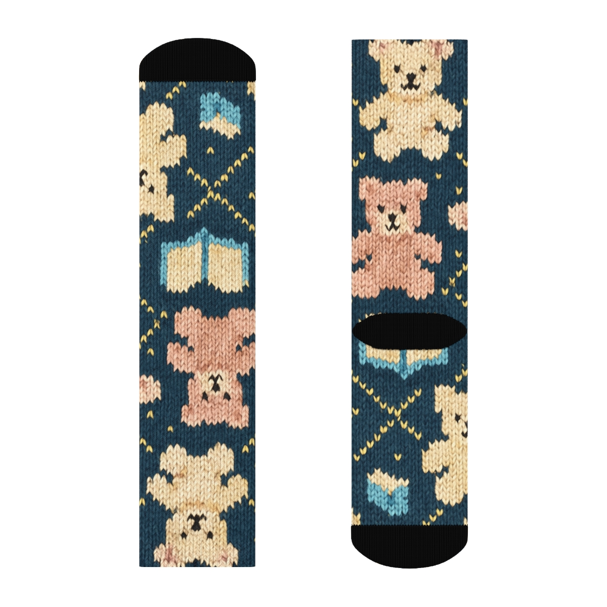 Knitted Star Nursery Childcare Worker Pattern trendy patterned crew socks