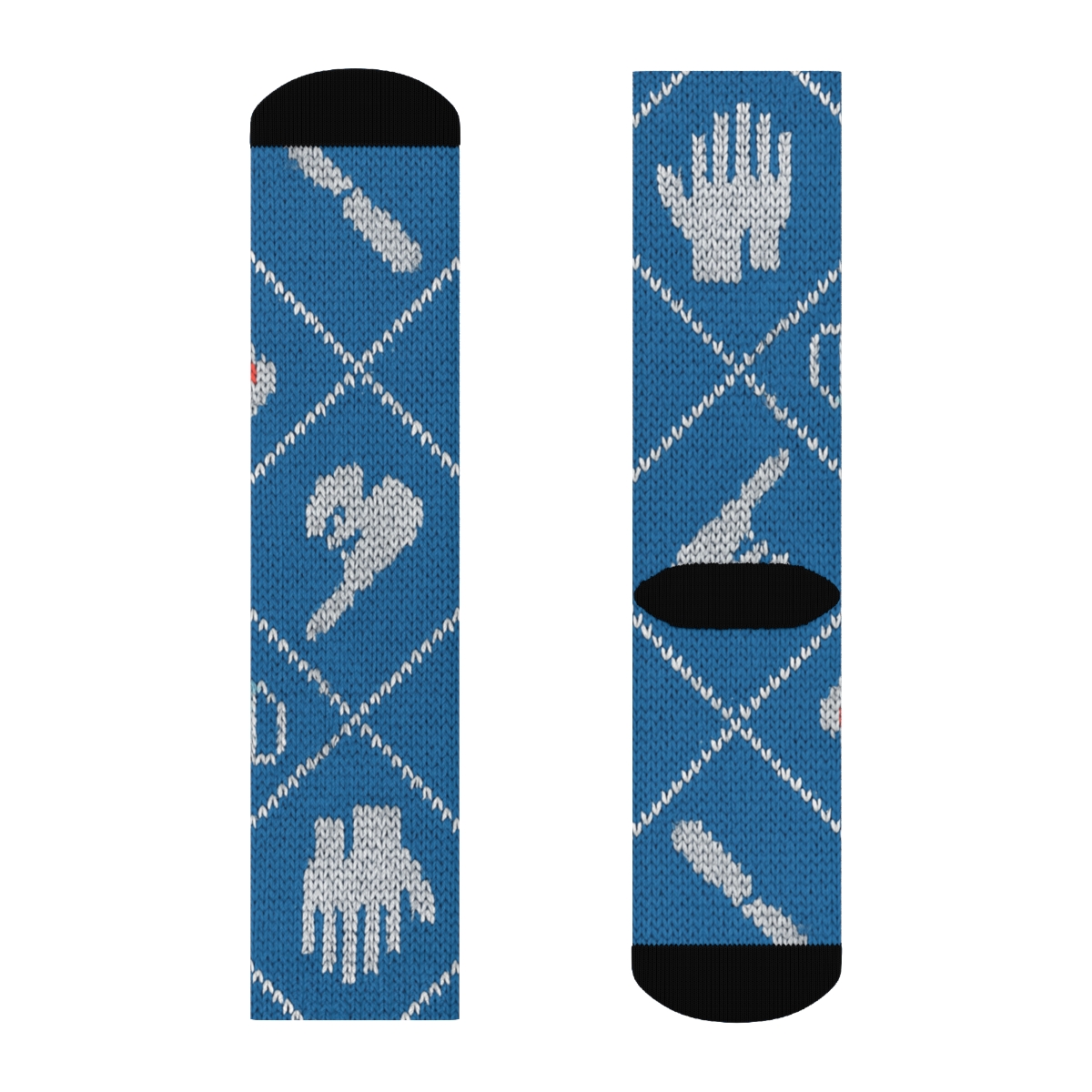 Knitted Theater Tiles, Surgeon Edition trendy patterned crew socks
