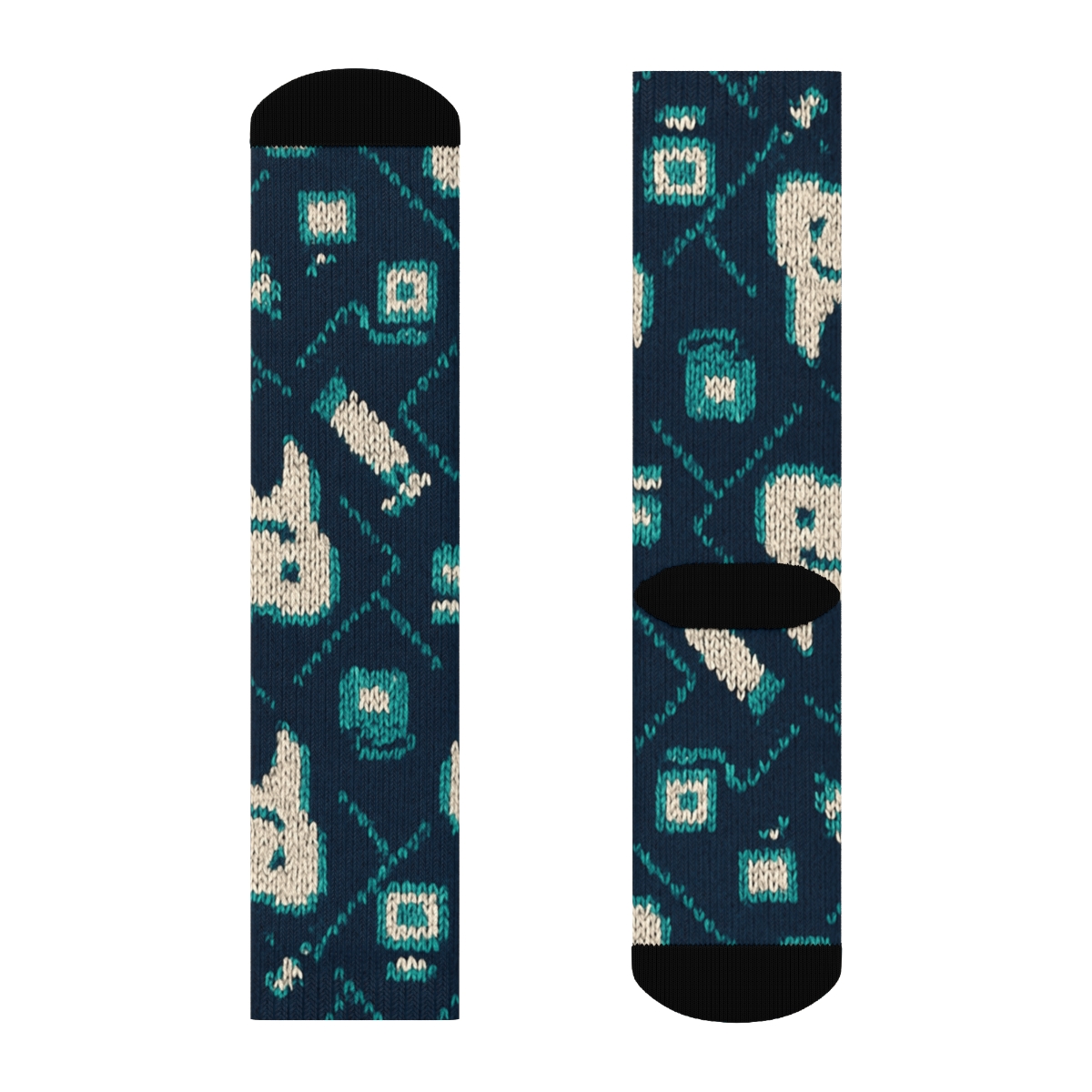 Knitted Tooth Parade, Dentist Edition personalized crew socks