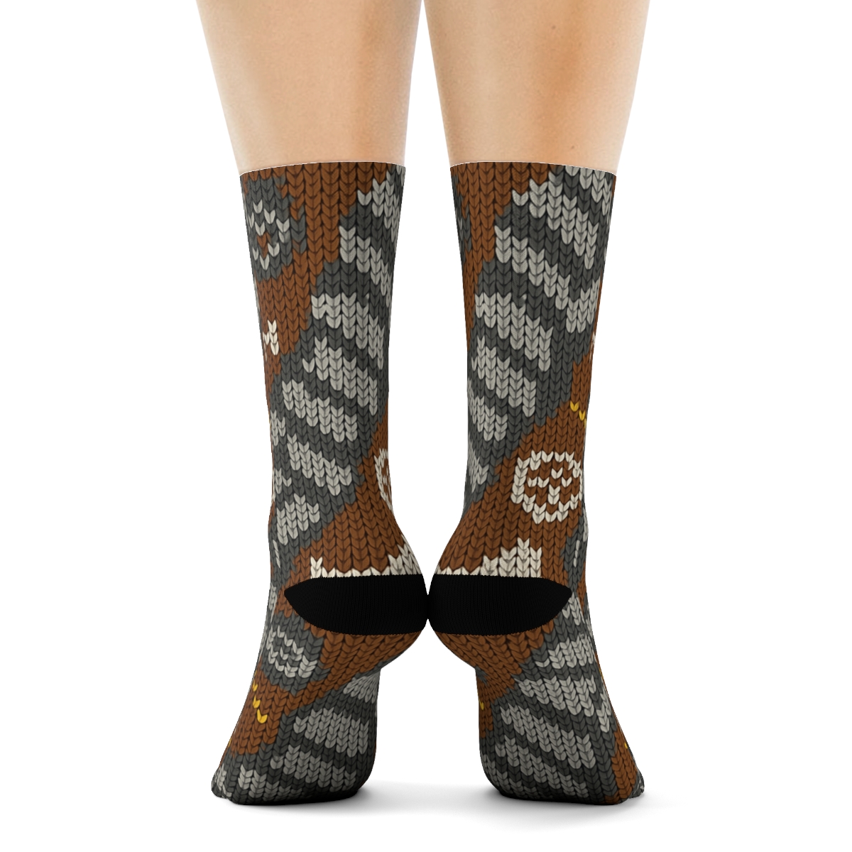 Knitted Truck Driver Tire Chevron Grid comfortable cotton crew socks