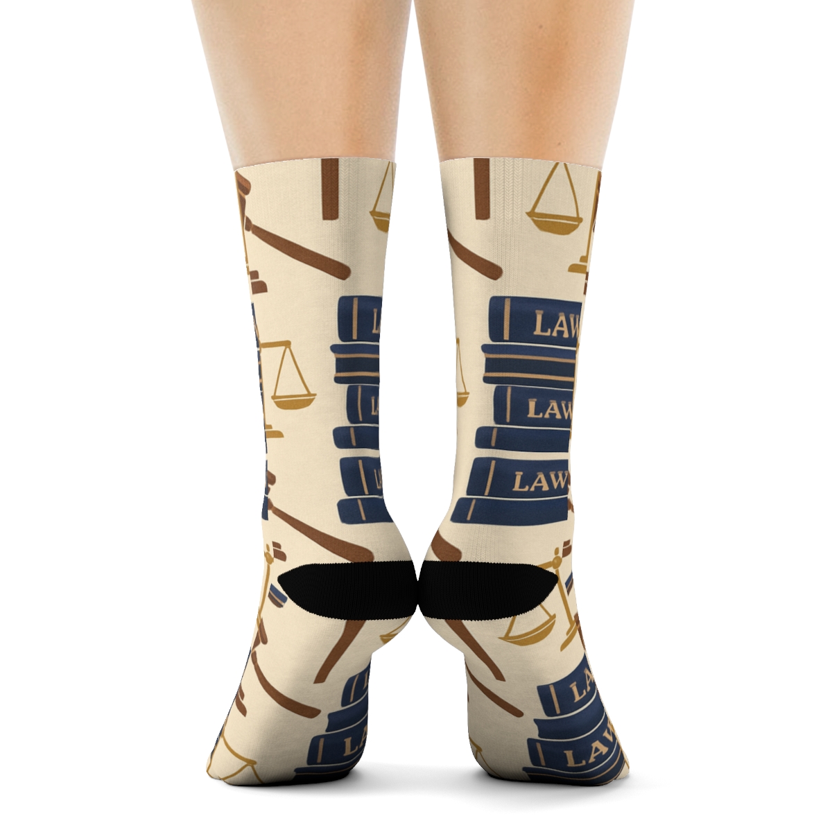 Lawyer Chambers Tapestry Pattern custom crew socks