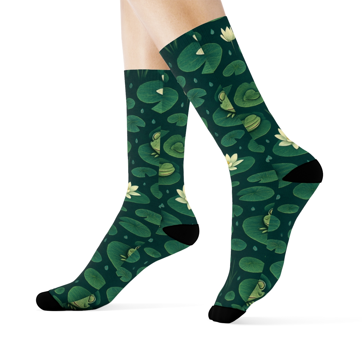 Lily Pad Glow Array personalized crew socks
