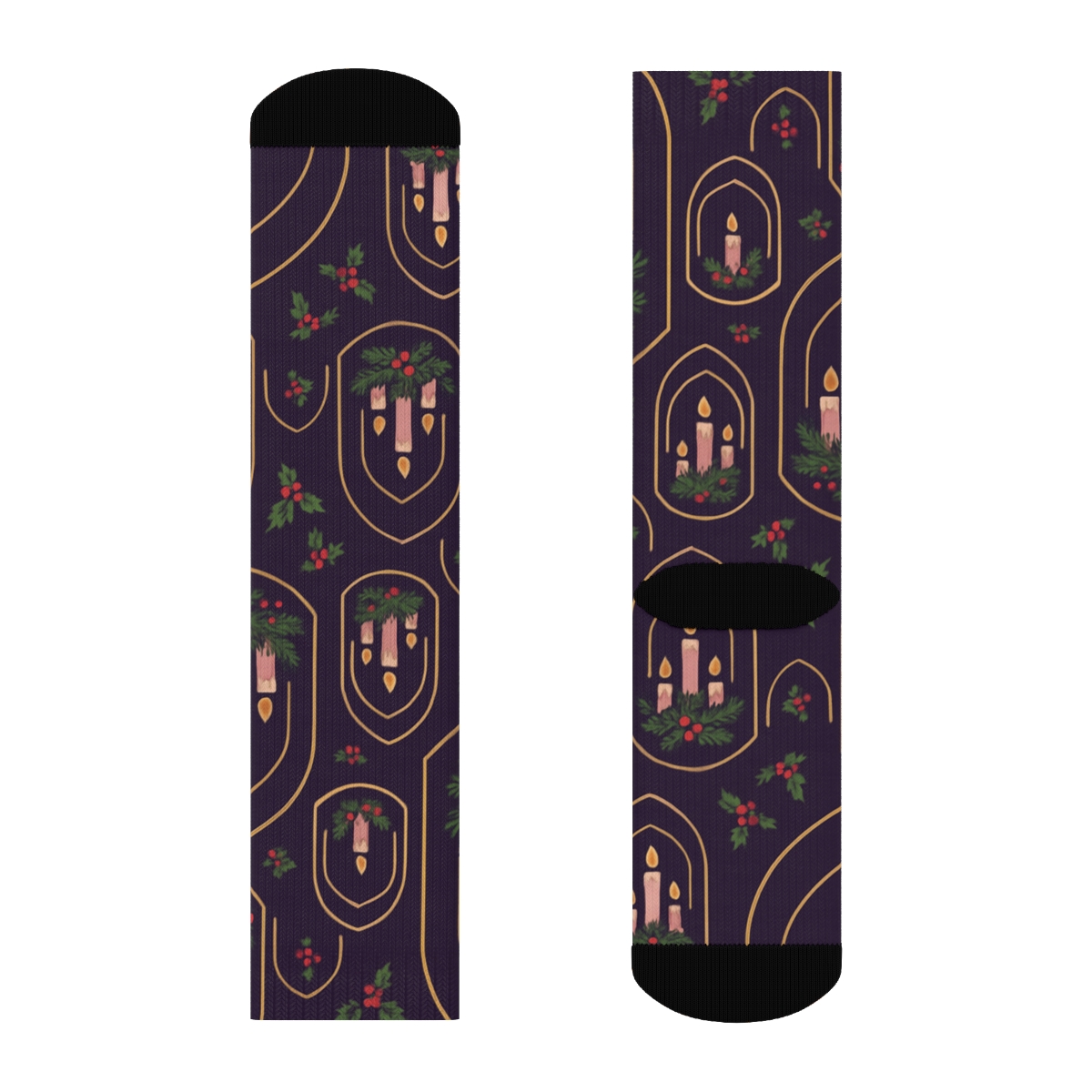 Liturgical Poster Advent Wreath Window Medallion Repeat custom crew socks
