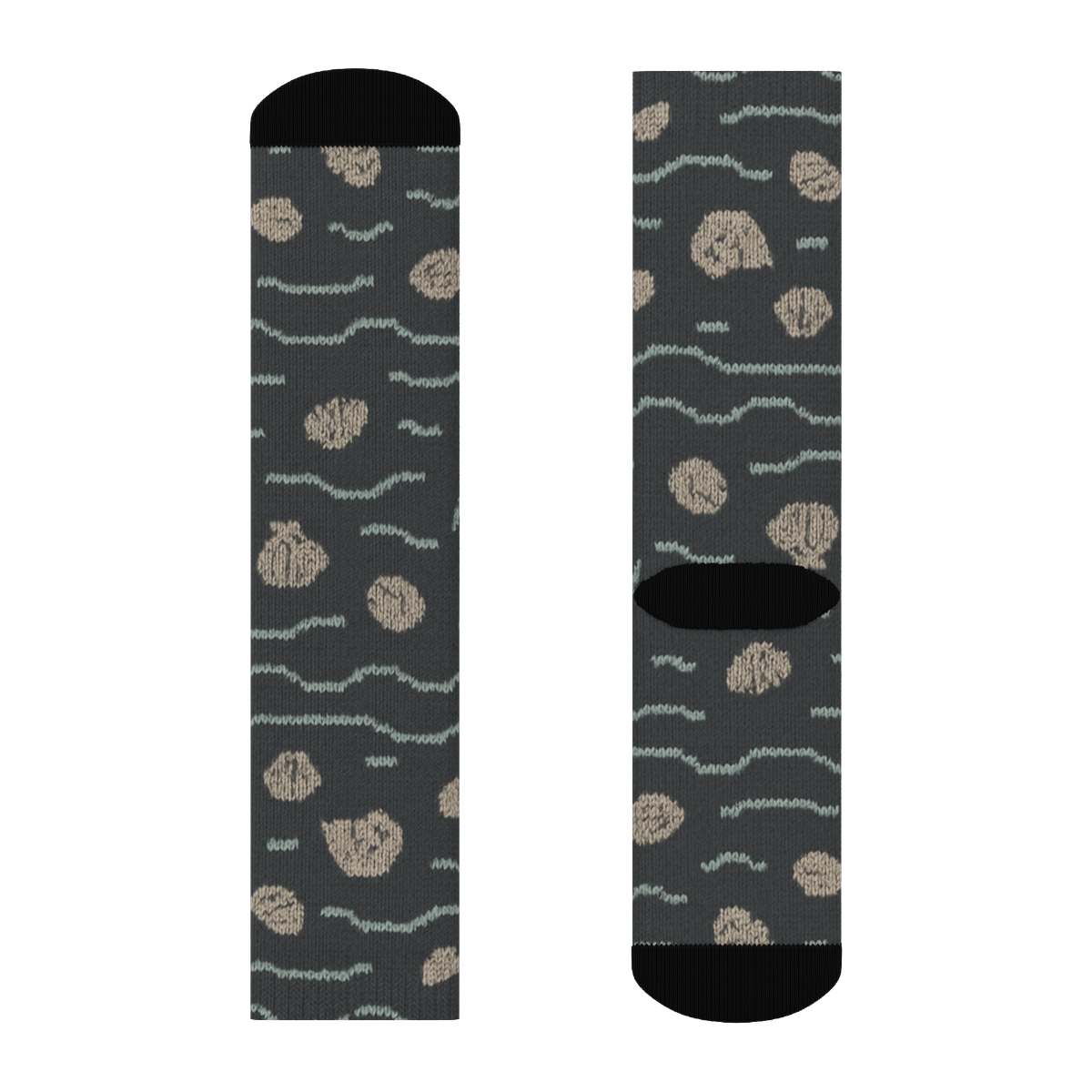 Low Tide Linework soft everyday crew socks
