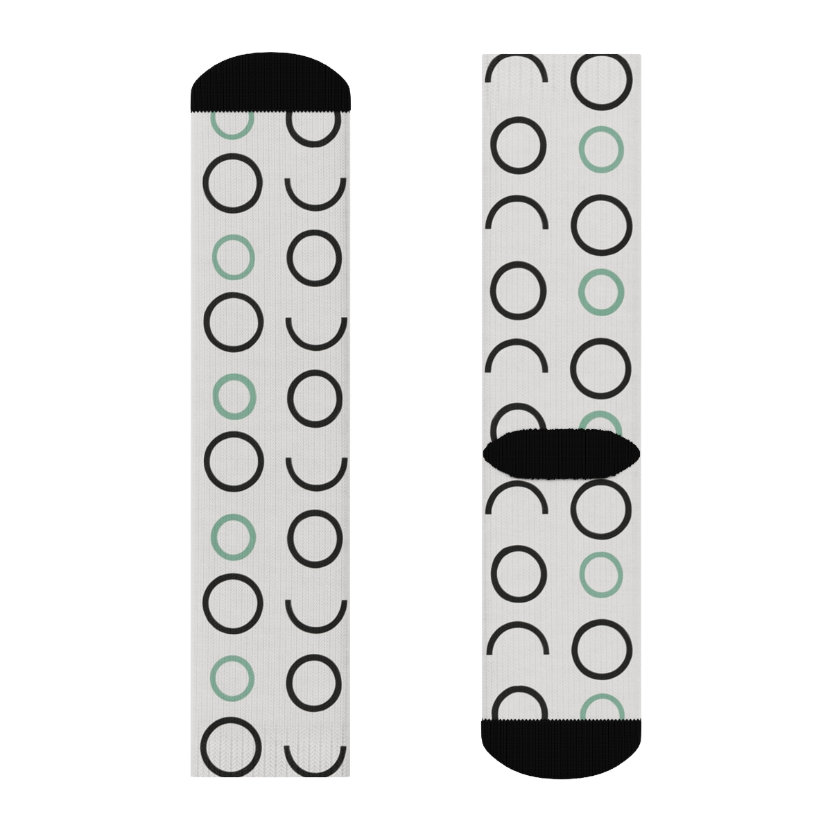 Lunar Phase Ringlets personalized crew socks