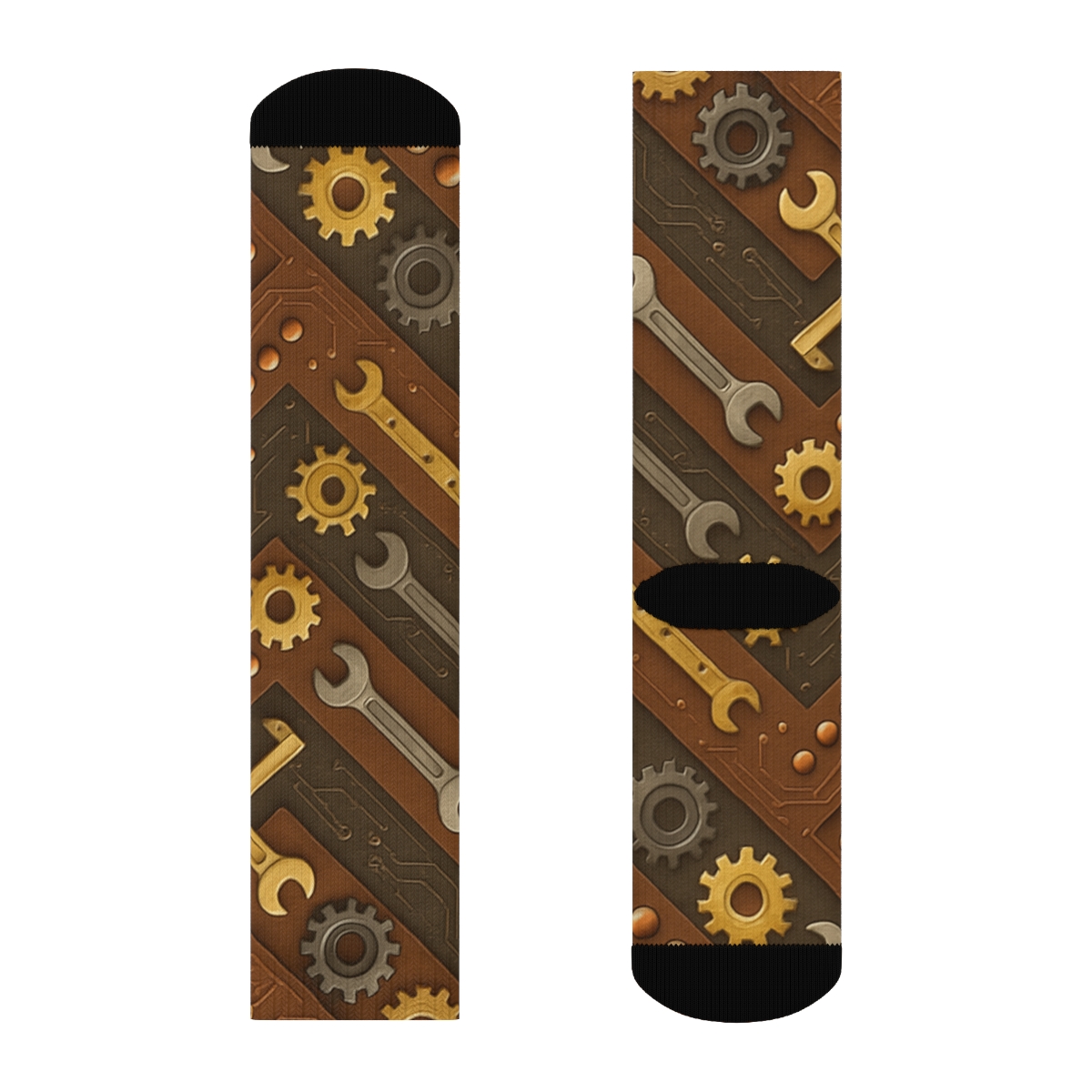 Mechanical Engineer Gear And Tool Chevron custom crew socks