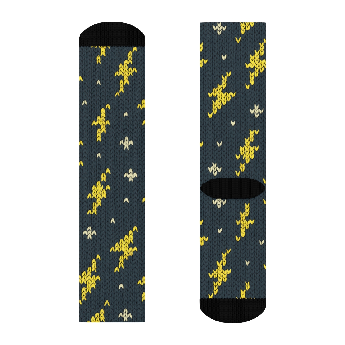 Micro Bolt Scatter Knit Illusion unique graphic crew socks